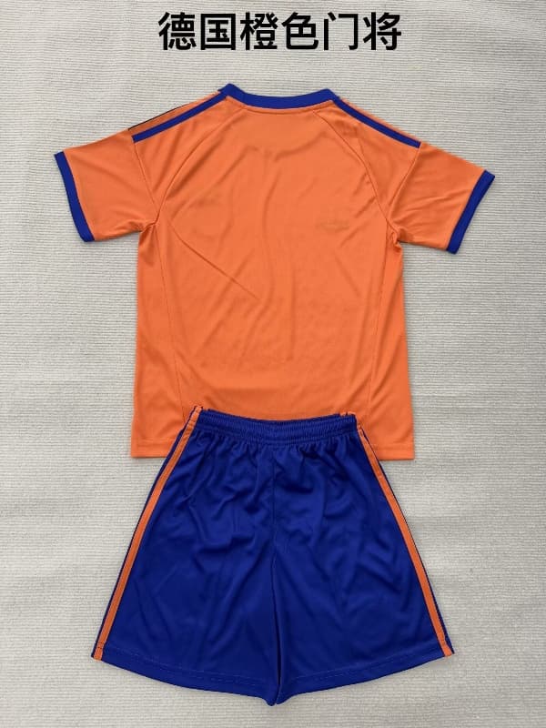 Kids Germany 2026 World Cup Goalkeeper Orange Soccer Jersey And Shorts