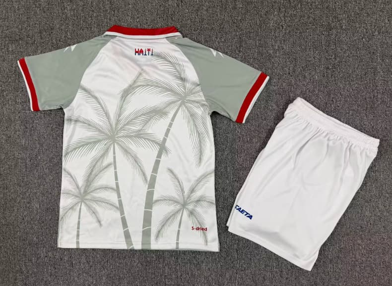 Kids Haiti 2026 Away Soccer Jersey And Shorts