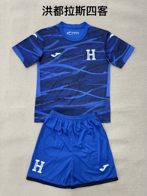 Kids Honduras 2026 Fourth Soccer Jersey And Shorts Kids Honduras 2026 Fourth Soccer Jersey And Shorts