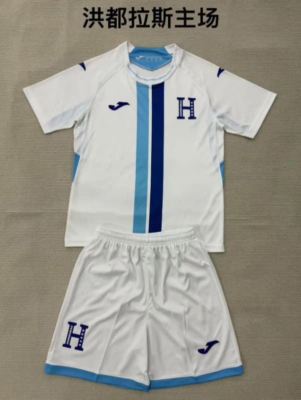 Kids Honduras 2026 Home Soccer Jersey And Shorts Kids Honduras 2026 Home Soccer Jersey And Shorts