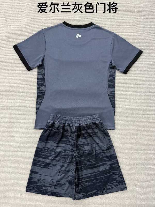 Kids Ireland 2026 Goalkeeper Grey Soccer Jersey And Shorts