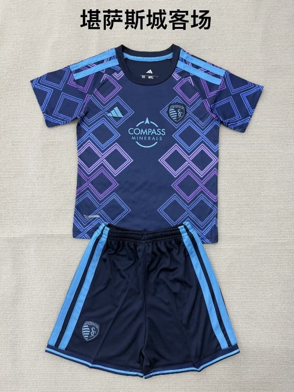 Kids Kansas City 2026 Away Soccer Jersey And Shorts Kids Kansas City 2026 Away Soccer Jersey And Shorts