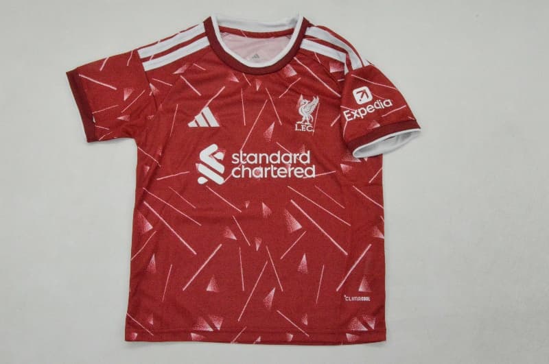 Kids Liverpool 26/27 Home Soccer Jersey And Shorts (Leaked)