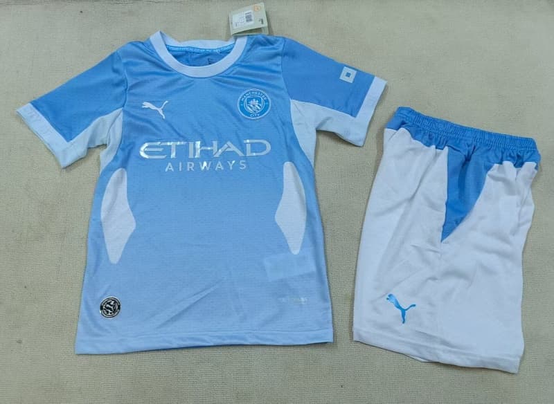 Kids Manchester City 26/27 Home Soccer Jersey And Shorts (Player) Leaked Kids Manchester City 26/27 Home Soccer Jersey And Shorts (Player) Leaked