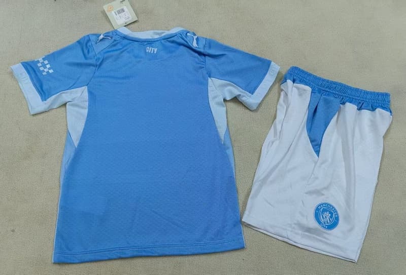 Kids Manchester City 26/27 Home Soccer Jersey And Shorts (Player) Leaked