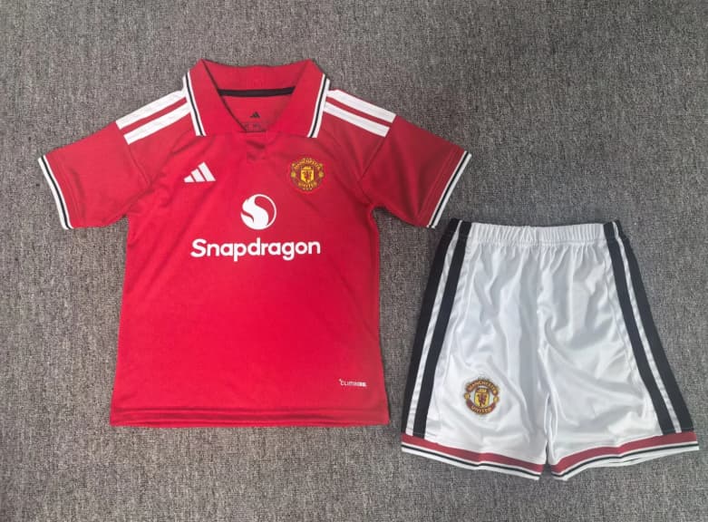 Kids Manchester United 26/27 Home Soccer Jersey And Shorts (Leaked) Kids Manchester United 26/27 Home Soccer Jersey And Shorts (Leaked)