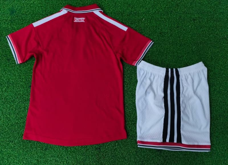 Kids Manchester United 26/27 Home Soccer Jersey And Shorts (Player)Leaked