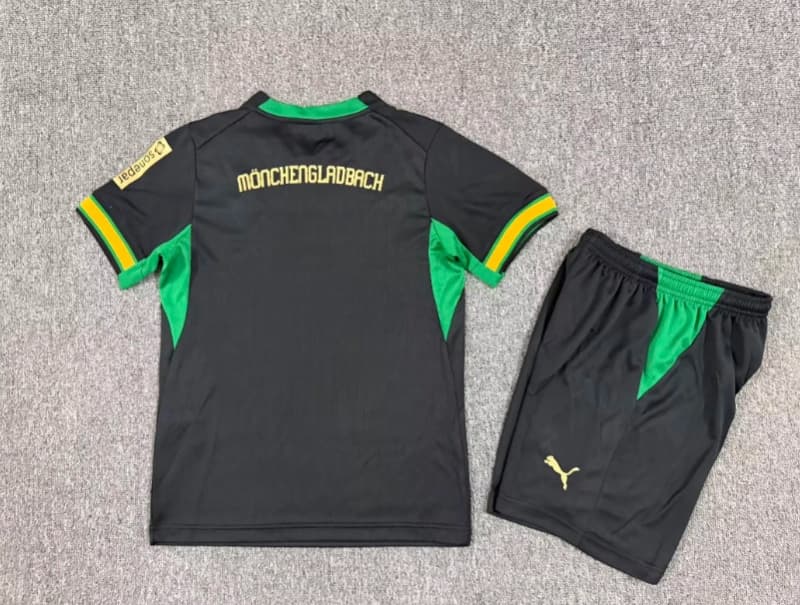 Kids Monchengladbach 26/27 Away Soccer Jersey And Shorts