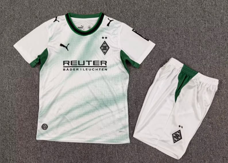 Kids Monchengladbach 26/27 Home Soccer Jersey And Shorts Kids Monchengladbach 26/27 Home Soccer Jersey And Shorts