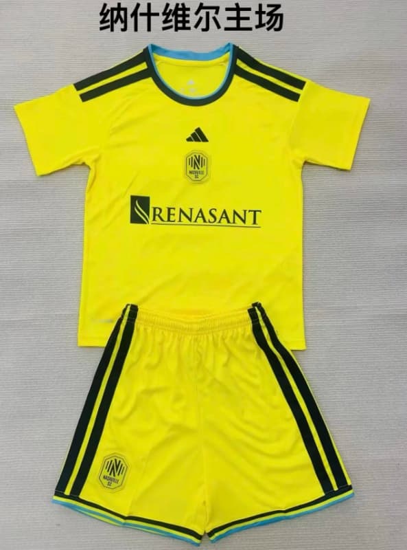Kids Nashville 2026 Home Soccer Jersey And Shorts Kids Nashville 2026 Home Soccer Jersey And Shorts