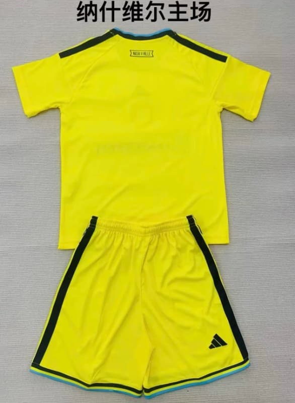 Kids Nashville 2026 Home Soccer Jersey And Shorts