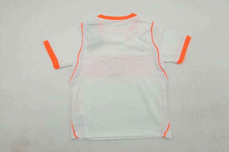 Kids Netherlands 2026 World Cup Away Soccer Jersey And Shorts