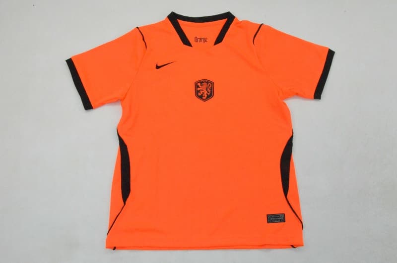 Kids Netherlands 2026 World Cup Home Soccer Jersey And Shorts