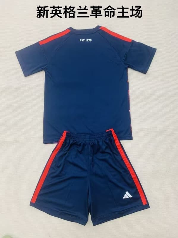 Kids New England 2026 Home Soccer Jersey And Shorts