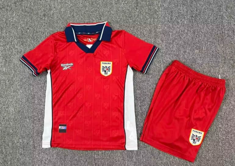 Kids Panama 2026 World Cup Home Soccer Jersey And Shorts Kids Panama 2026 World Cup Home Soccer Jersey And Shorts