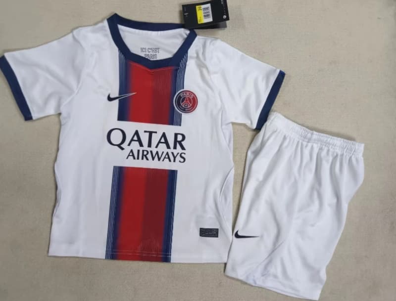 Kids Paris St German 26/27 Away Soccer Jersey And Shorts (Leaked)