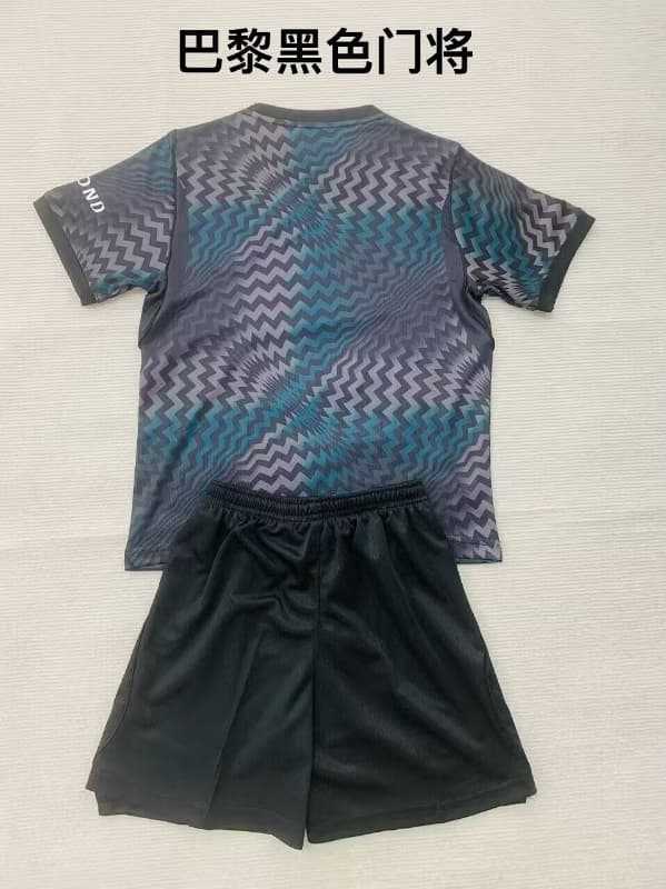 Kids Paris St German 26/27 Goalkeeper Black Soccer Jersey And Shorts