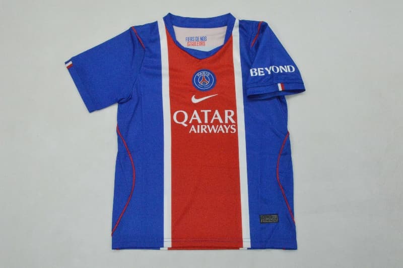 Kids Paris St German 26/27 Home Soccer Jersey And Shorts (Leaked)
