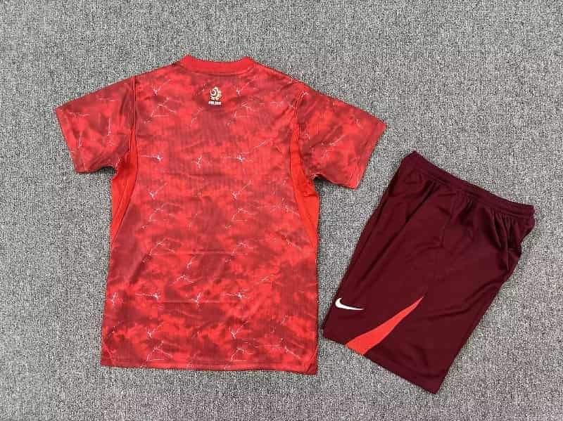 Kids Poland 2026 Away Soccer Jersey And Shorts