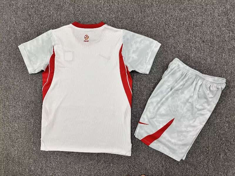 Kids Poland 2026 Home Soccer Jersey And Shorts