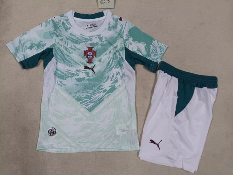 Kids Portugal 2026 World Cup Away Soccer Jersey And Shorts (Player) Kids Portugal 2026 World Cup Away Soccer Jersey And Shorts (Player)