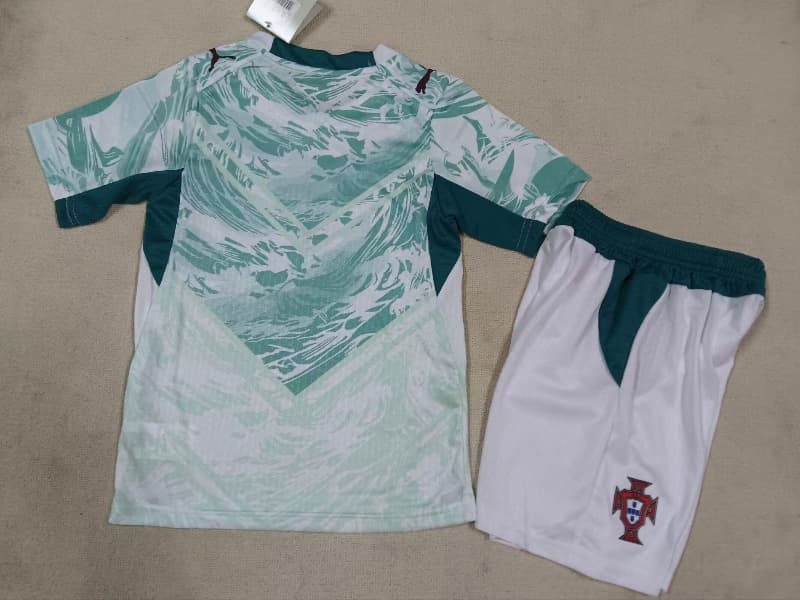 Kids Portugal 2026 World Cup Away Soccer Jersey And Shorts (Player)