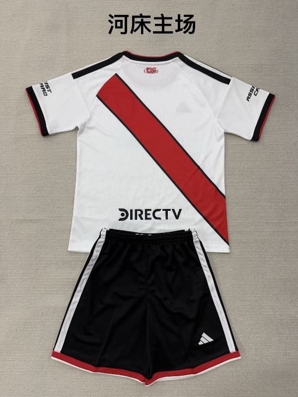 Kids River Plate 2026 Home Soccer Jersey And Shorts