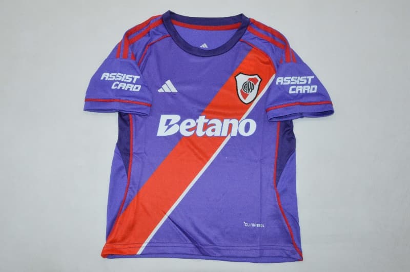 Kids River Plate 2026 Third Soccer Jersey And Shorts
