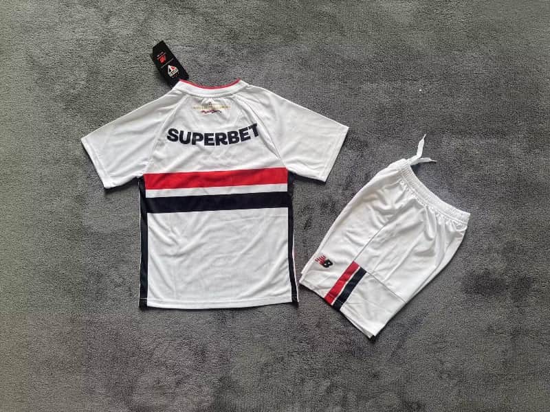 Kids Sao Paulo 2026 Away Soccer Jersey And Shorts