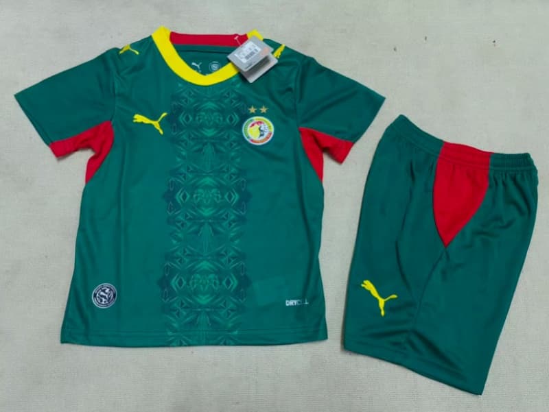 Kids Senegal 2026 World Cup Away Soccer Jersey And Shorts