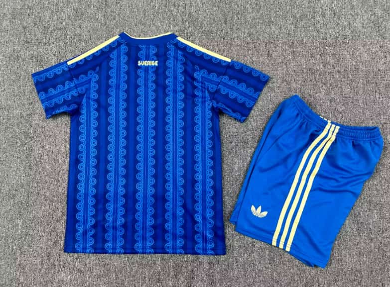 Kids Sweden 2026 Away Soccer Jersey And Shorts
