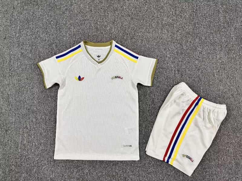 Kids Venezuela 2026 Away Soccer Jersey And Shorts