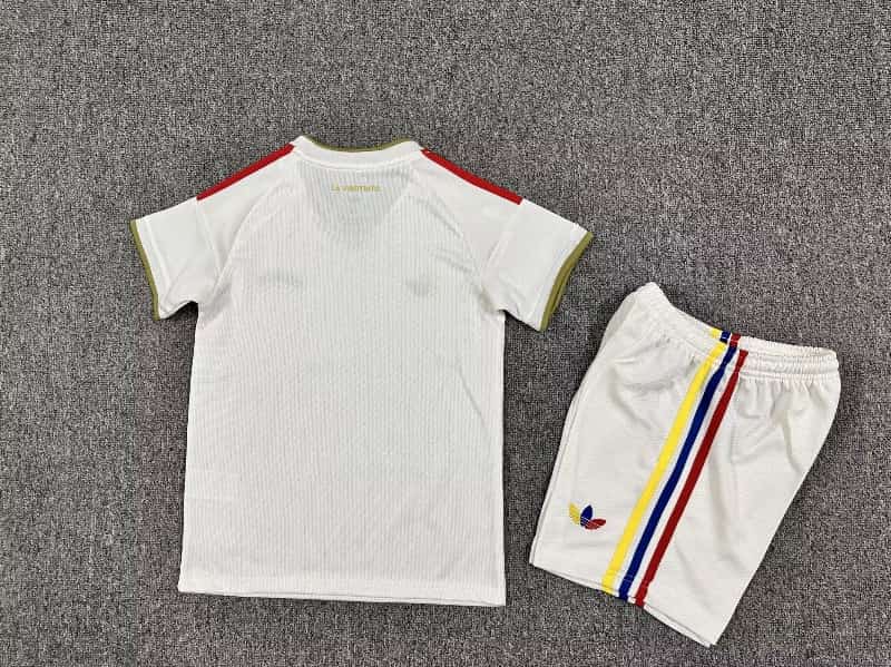 Kids Venezuela 2026 Away Soccer Jersey And Shorts