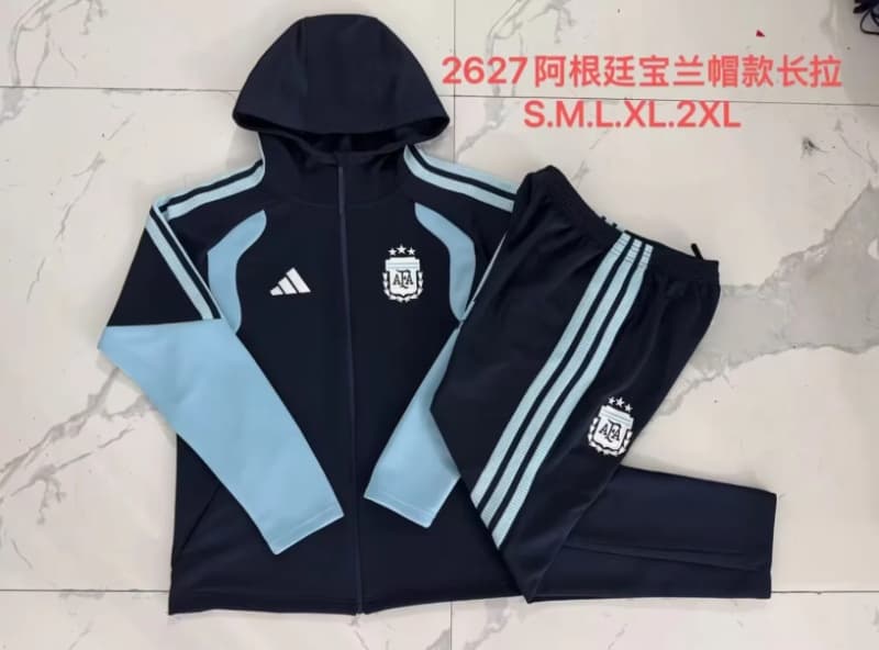 AAA Quality Argentina 2026 Dark Blue Soccer Tracksuit 06 AAA Quality Argentina 2026 Dark Blue Soccer Tracksuit 06