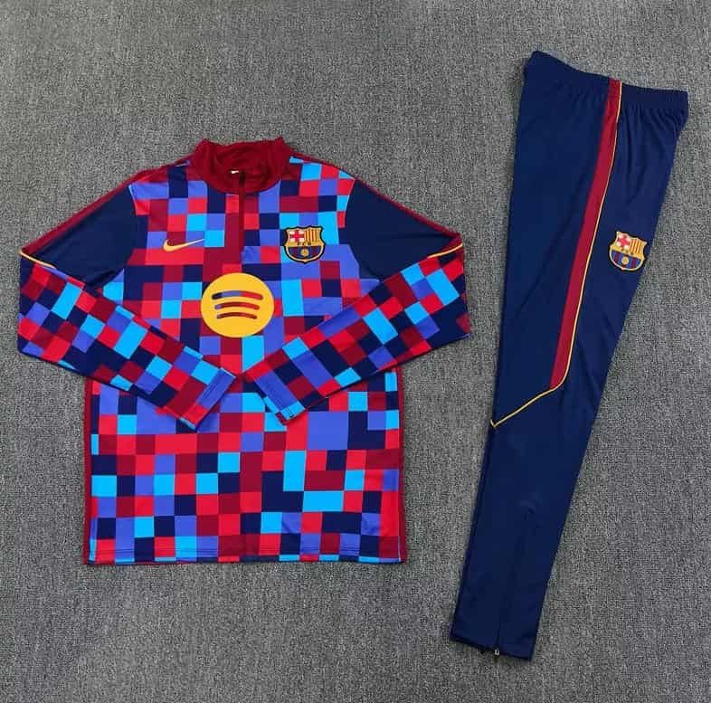 AAA Quality Barcelona 26/27 Blue Red Soccer Tracksuit AAA Quality Barcelona 26/27 Blue Red Soccer Tracksuit