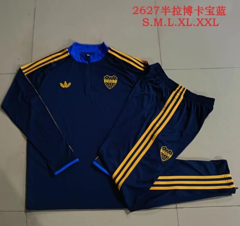 AAA Quality Boca Juniors 2026 Dark Blue Soccer Tracksuit 03