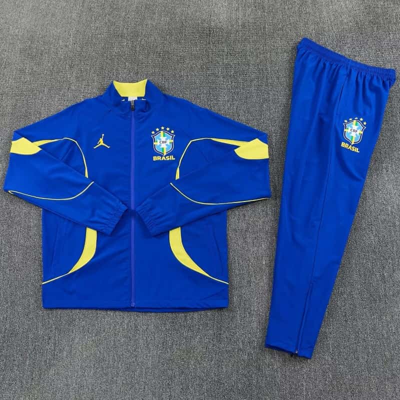 AAA Quality Brazil 2026 Blue Soccer Tracksuit 03