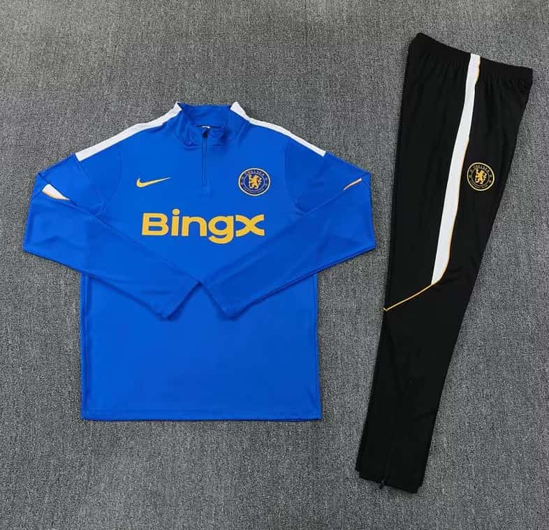 AAA Quality Chelsea 26/27 Blue Soccer Tracksuit 02 AAA Quality Chelsea 26/27 Blue Soccer Tracksuit 02