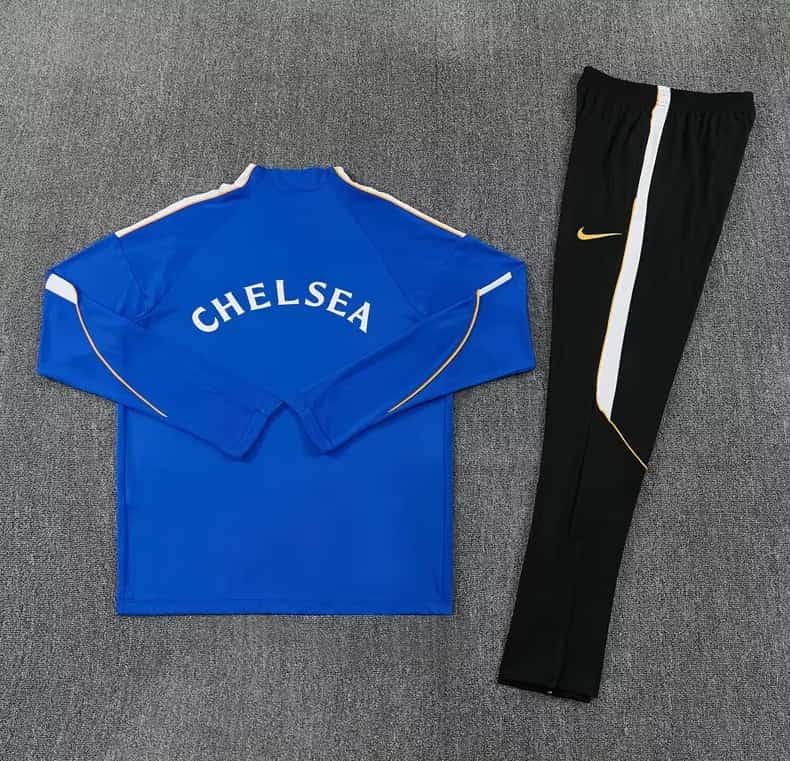 AAA Quality Chelsea 26/27 Blue Soccer Tracksuit 02