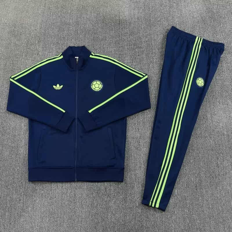 AAA Quality Colombia 2026 Dark Blue Soccer Tracksuit 05