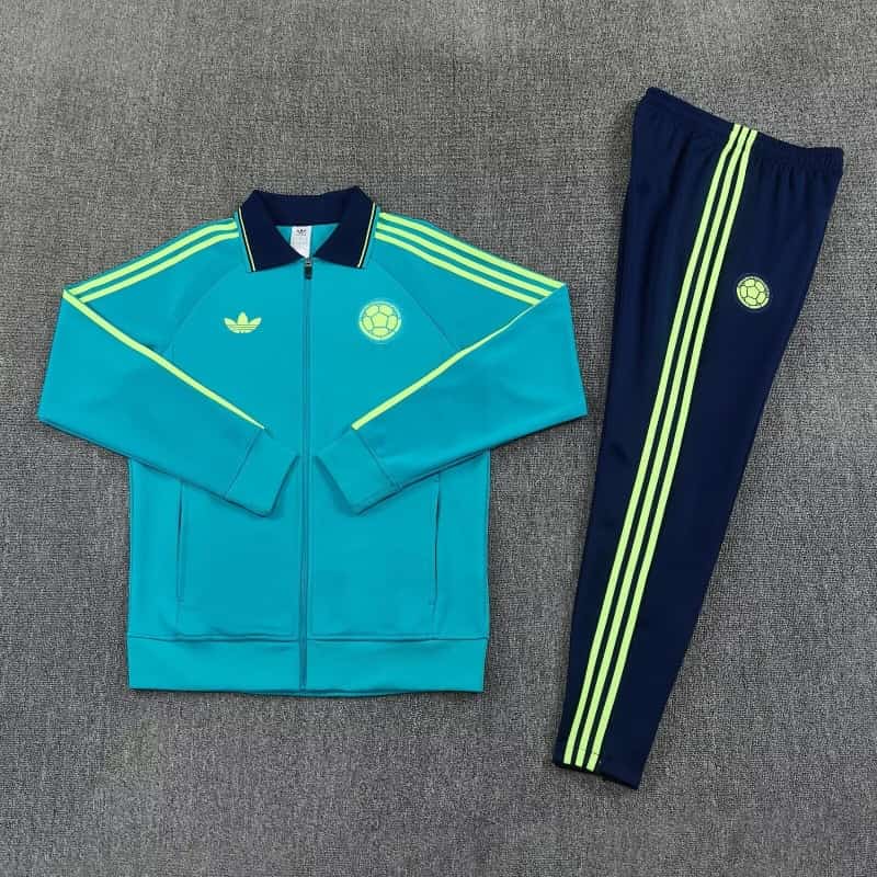 AAA Quality Colombia 2026 Green Soccer Tracksuit