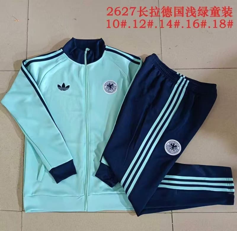 Kids AAA Quality Germany 2026 Green Soccer Tracksuit