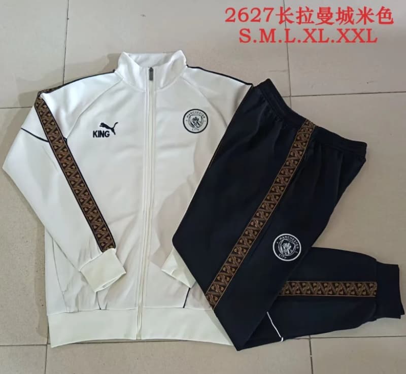 AAA Quality Manchester City 26/27 White Soccer Tracksuit