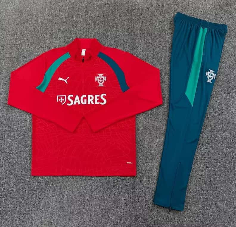 AAA Quality Portugal 2026 Red Soccer Tracksuit 02 AAA Quality Portugal 2026 Red Soccer Tracksuit 02