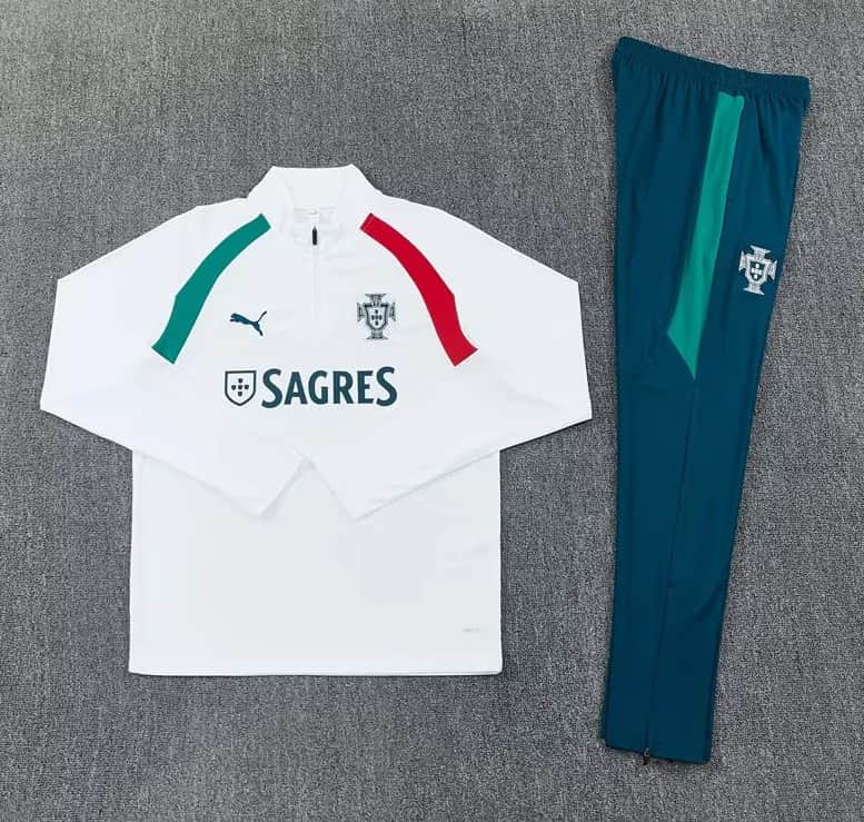 AAA Quality Portugal 2026 White Soccer Tracksuit AAA Quality Portugal 2026 White Soccer Tracksuit
