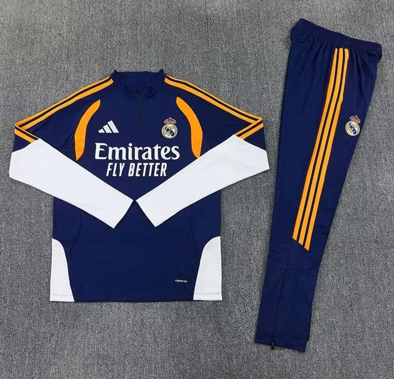 AAA Quality Real Madrid 26/27 Dark Blue Soccer Tracksuit 02 AAA Quality Real Madrid 26/27 Dark Blue Soccer Tracksuit 02