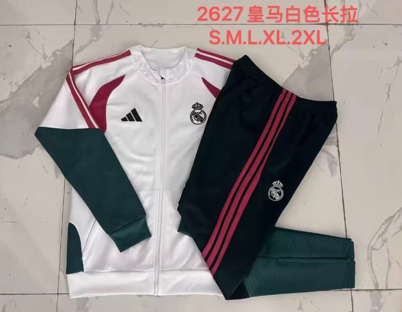 AAA Quality Real Madrid 26/27 White Soccer Tracksuit AAA Quality Real Madrid 26/27 White Soccer Tracksuit