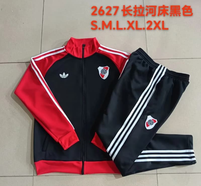 AAA Quality River Plate 2026 Black Soccer Tracksuit AAA Quality River Plate 2026 Black Soccer Tracksuit