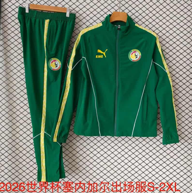 AAA Quality Senegal 2026 Green Soccer Windbreaker Tracksuit 05 AAA Quality Senegal 2026 Green Soccer Windbreaker Tracksuit 05