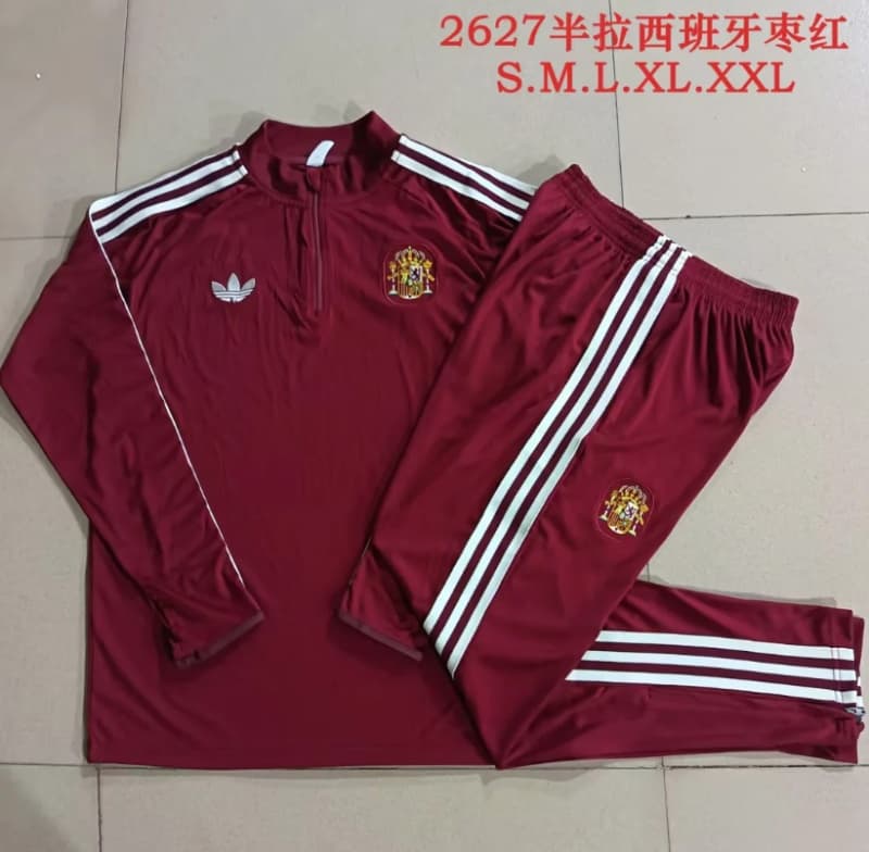 AAA Quality Spain 2026 Red Soccer Tracksuit 04